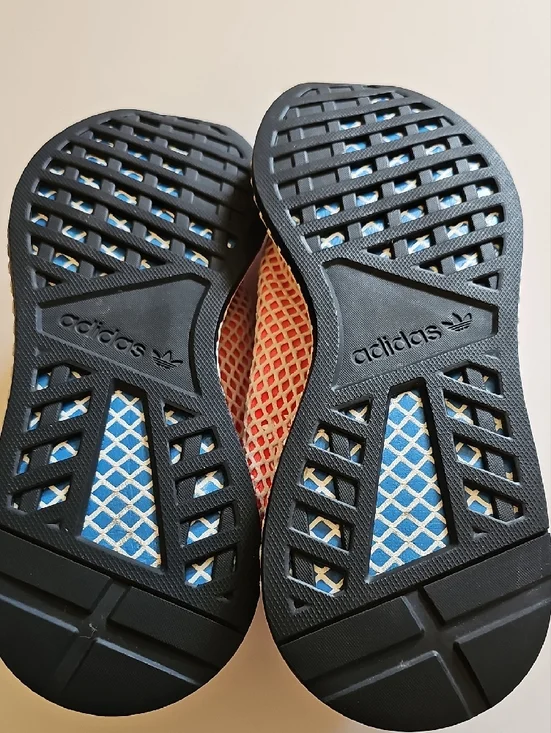 Men's Adidas Deerupt Coral and White Mesh Athletic Shoes SIZE 10 - Picture 8 of 8